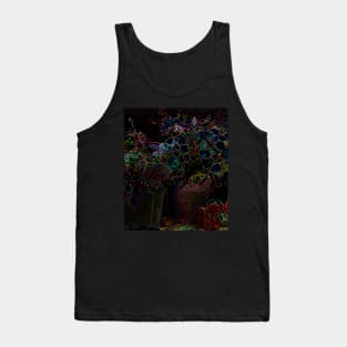 Black Panther Art - Glowing Flowers in the Dark 13 Tank Top